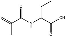 Butanoic  acid,  2-[(2-methyl-1-oxo-2-propenyl)amino]-  (9CI) Structure