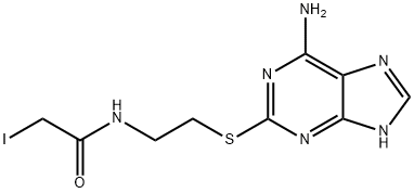 2-(N-iodoacetylaminoethyl)thioadenine 化学構造式