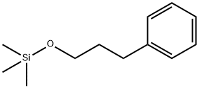 (3-フェニルプロピルオキシ)トリメチルシラン 化学構造式