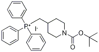 ((1-(tert-Butoxycarbonyl)piperidin-4-yl)-methyl)triphenylphosphonium iodide 化学構造式