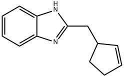 1H-Benzimidazole,2-(2-cyclopenten-1-ylmethyl)-(9CI) Structure
