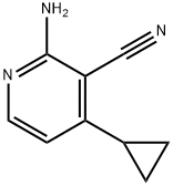 3-Pyridinecarbonitrile,  2-amino-4-cyclopropyl- Structure