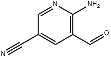 3-Pyridinecarbonitrile, 6-amino-5-formyl- (9CI) Struktur