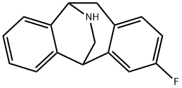 3-fluoro-10,5-(iminomethano)-10,11-dihydro-5H-dibenzo(a,d)cycloheptene Structure