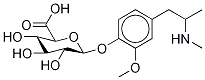 4-Hydroxy-3-methoxy Methamphetamine 4-β-D-Glucuronide
(Mixture of Diastereomers) Struktur