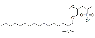 2'-(trimethylammonio)ethyl-4-(hexadecyloxy)-3-methoxybutane phosphonate Struktur