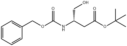 Butanoic acid, 4-hydroxy-3-[[(phenylMethoxy)carbonyl]aMino]-,1,1-diMethylethyl ester, (3S)- Struktur