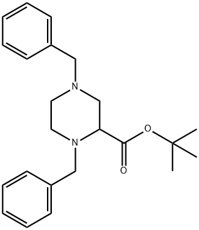 1,4-二苄基哌嗪-2-羧酸叔丁酯 结构式