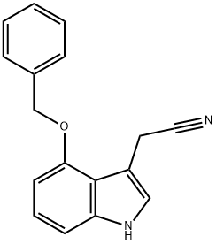 4-ベンジルオキシ-1H-インドール-3-アセトニトリル 化学構造式