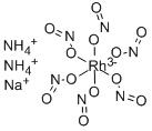 DIAMMONIUM SODIUM HEXANITRORHODATE(III)& 化学構造式