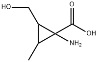 Cyclopropanecarboxylic acid, 1-amino-2-(hydroxymethyl)-3-methyl- (9CI) Structure