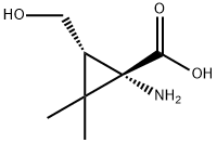 Cyclopropanecarboxylic acid, 1-amino-3-(hydroxymethyl)-2,2-dimethyl-, trans- (9CI),146400-25-1,结构式