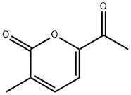 2H-Pyran-2-one, 6-acetyl-3-methyl- (9CI) 化学構造式