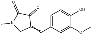 4-[(4-Hydroxy-3-methoxyphenyl)methylene]-1-methyl-2,3-pyrrolidinedione Structure