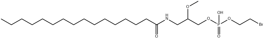 RAC-3-HEXADECANAMIDO-2-METHOXY-1-(2-BROMOETHOXYPHOSPHORYL)PROPANOL Struktur