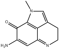 7-アミノ-1-メチル-3,4-ジヒドロピロロ[4,3,2-de]キノリン-8(1H)-オン 化学構造式