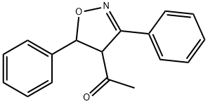 1-(4,5-Dihydro-3,5-diphenylisoxazol-4-yl)ethanone 结构式