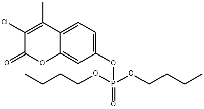 Phosphoric acid 3-chloro-4-methyl-2-oxo-2H-1-benzopyran-7-yldibutyl ester Structure