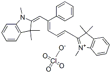 2-[5-(1,3-二氢-1,3,3-三甲基-2H-吲哚-2-亚基)-2-苯基-1,3-戊二烯-1-基]-1,3,3-三甲基-3H-吲哚高氯酸盐, 14664-57-4, 结构式