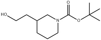 1-N-BOC-ピペリジン-3-エタノール 化学構造式