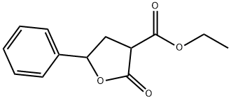 Tetrahydro-2-oxo-5-phenyl-3-furancarboxylic acid ethyl ester Struktur