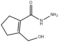 1-Cyclopentene-1-carboxylic  acid,  2-(hydroxymethyl)-,  hydrazide,14668-65-6,结构式