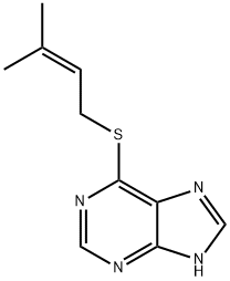 6-[(3-Methyl-2-butenyl)thio]-1H-purine 结构式