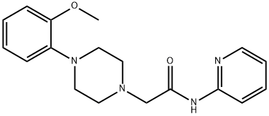 4-(2-メトキシフェニル)-N-2-ピリジニル-1-ピペラジンアセトアミド 化学構造式