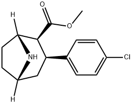 3-beta-(4-chlorophenyl)nortropane-2-beta-carboxylic acid methyl ester 结构式