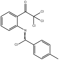 Benzenecarboximidoyl  chloride,  4-methyl-N-[2-(trichloroacetyl)phenyl]-  (9CI) 结构式