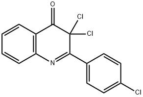 4(3H)-Quinolinone,  3,3-dichloro-2-(4-chlorophenyl)- 结构式