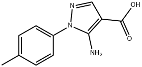 5-アミノ-1-(4-メチルフェニル)-1H-ピラゾール-4-カルボン酸 化学構造式