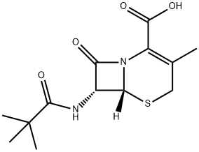(6R-trans)-7-[(2,2-diMethyl-1-oxopropyl)aMino]-3-Methyl-8-oxo-5-thia-1-azabicyclo[4.2.0]oct-2-ene-2- Struktur