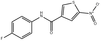 N-(4-fluorophenyl)-5-nitro-thiophene-3-carboxamide 结构式