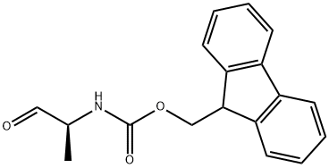 [(S)-1-ホルミルエチル]カルバミド酸9H-フルオレン-9-イルメチル 化学構造式