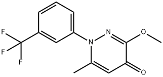 3-methoxy-6-methyl-1-[3-(trifluoromethyl)phenyl]pyridazin-4-one,146824-75-1,结构式