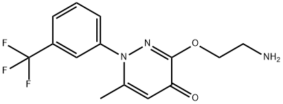 3-(2-aminoethoxy)-6-methyl-1-[3-(trifluoromethyl)phenyl]pyridazin-4-on e Structure