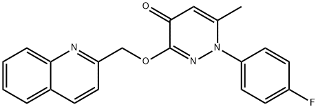 1-(4-Fluorophenyl)-6-methyl-3-(2-quinolinylmethoxy)-4(1H)-pyridazinone|