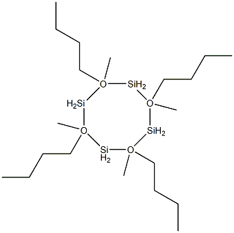 2,4,6,8-テトラブチル-2,4,6,8-テトラメチルシクロオクタンテトラシロキサン 化学構造式