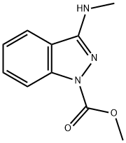 1H-Indazole-1-carboxylicacid,3-(methylamino)-,methylester(9CI) 化学構造式