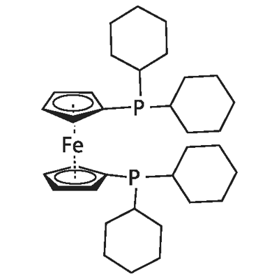 1,1'-BIS(DICYCLOHEXYLPHOSPHINO)FERROCENE Structure