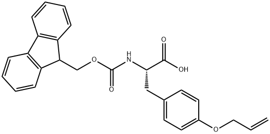 N-(9H-フルオレン-9-イルメトキシカルボニル)-O-アリル-L-チロシン 化学構造式