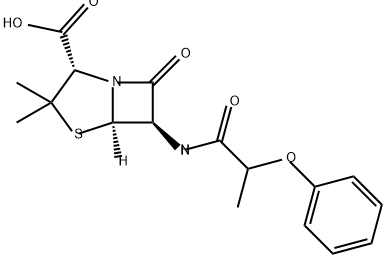 フェネチシリン 化学構造式