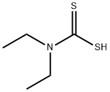ジエチルジチオカルバミド酸アニオン 化学構造式