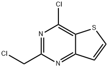 4-クロロ-2-(クロロメチル)チエノ[3,2-D]ピリミジン 化学構造式