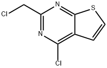 4-クロロ-2-(クロロメチル)チエノ[2,3-D]ピリミジン 化学構造式