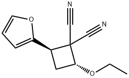 1,1-Cyclobutanedicarbonitrile,2-ethoxy-4-(2-furanyl)-,trans-(9CI) Struktur