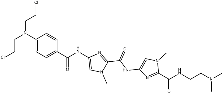 4-[[4-[[4-[bis(2-chloroethyl)amino]benzoyl]amino]-1-methyl-imidazole-2 -carbonyl]amino]-N-(2-dimethylaminoethyl)-1-methyl-imidazole-2-carboxa mide 化学構造式