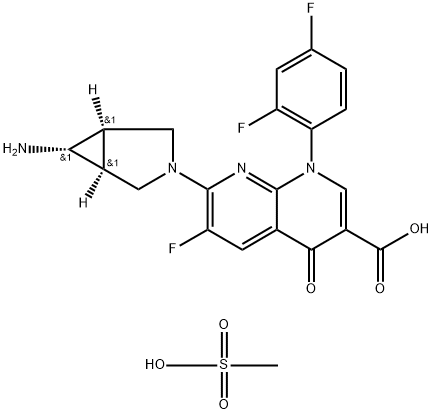 曲伐沙星甲磺酸盐,147059-75-4,结构式