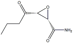 Oxiranecarboxamide, 3-(1-oxobutyl)-, (1R-cis)- (9CI) 化学構造式